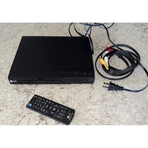 LG DP132 DVD CD Player with Remote Control And Auxiliary Cords Works Well